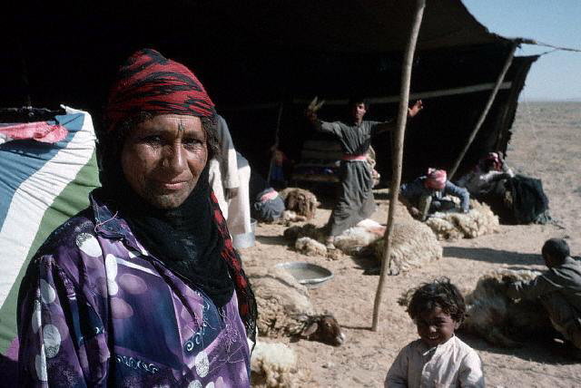 Beduinos en una jaima